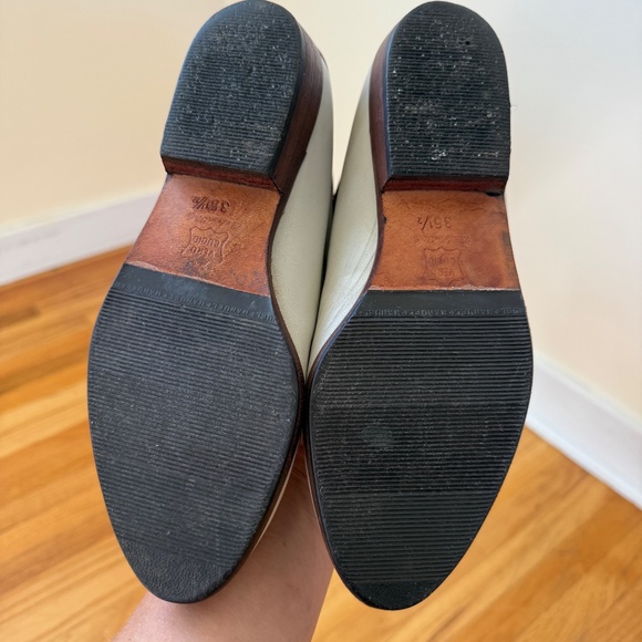 Statement Vintage 70s knee-high boots in creamy white leather with bold multicol - Picture 7 of 12